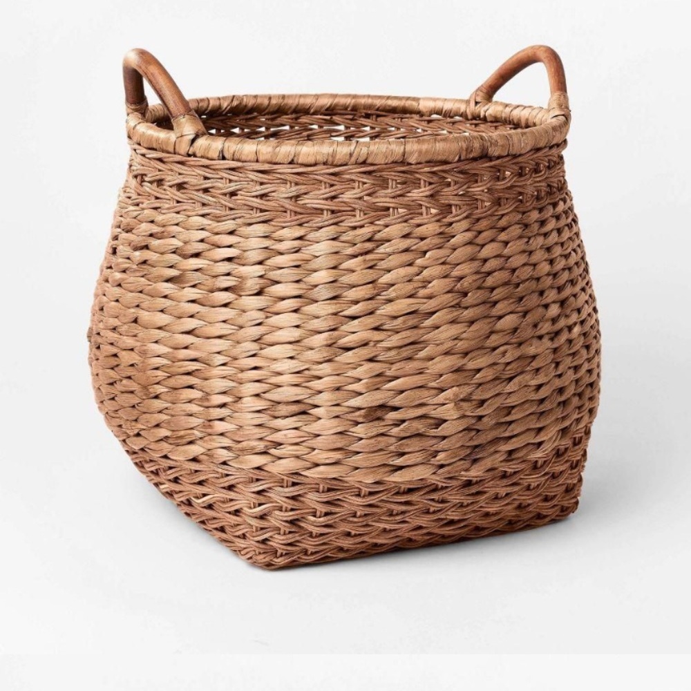 NWT Studio McGee Large Woven Brown Storage Basket